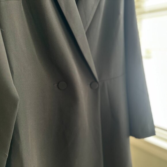 NWT XL (16) Black Express Tuxedo Double Breasted Blazer Romper - Picture 9 of 16